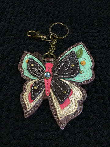 Butterfly Coin Keychain